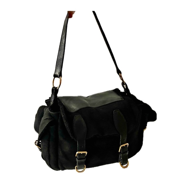 YVES SAINT LAURENT vintage Shearling "Aspen" Shoulder Bag pristine condition - Picture 1 of 16